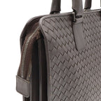 Bottega Veneta Intrecciato Business Briefcase Documents Purse Leather Brown — view 9