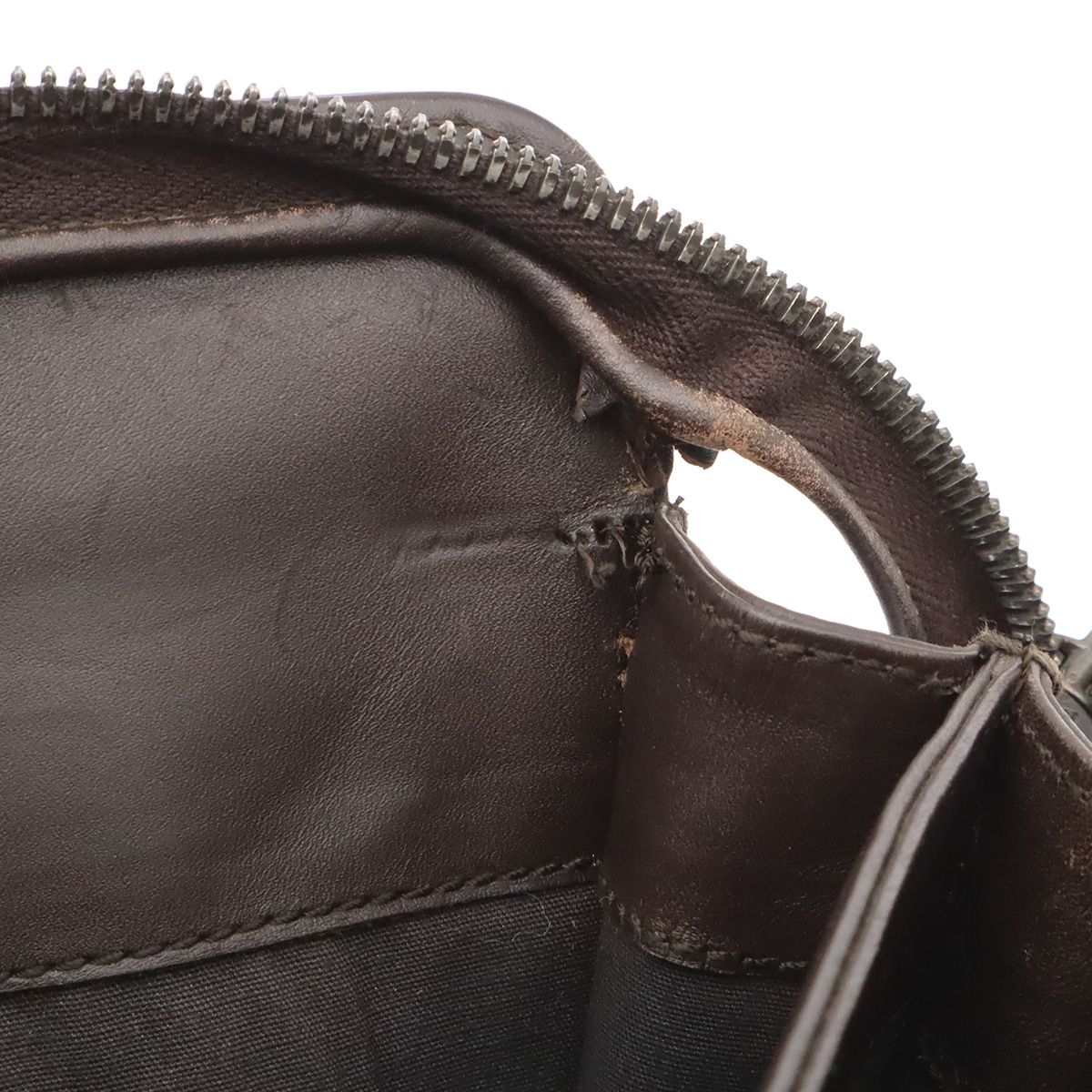 Bottega Veneta Intrecciato Business Briefcase Documents Purse Leather Brown — view 8