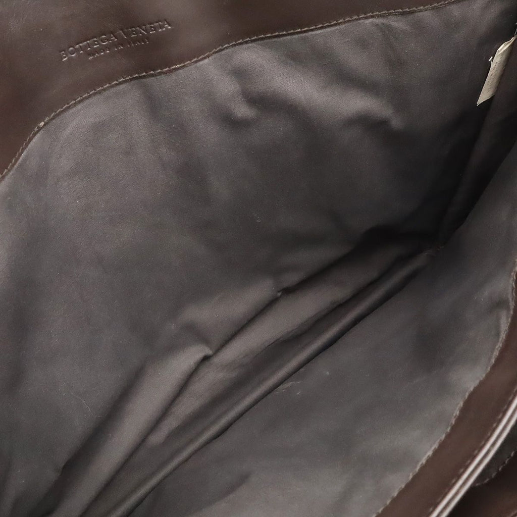 Bottega Veneta Intrecciato Business Briefcase Documents Purse Leather Brown — view 7