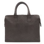 Bottega Veneta Intrecciato Business Briefcase Documents Purse Leather Brown