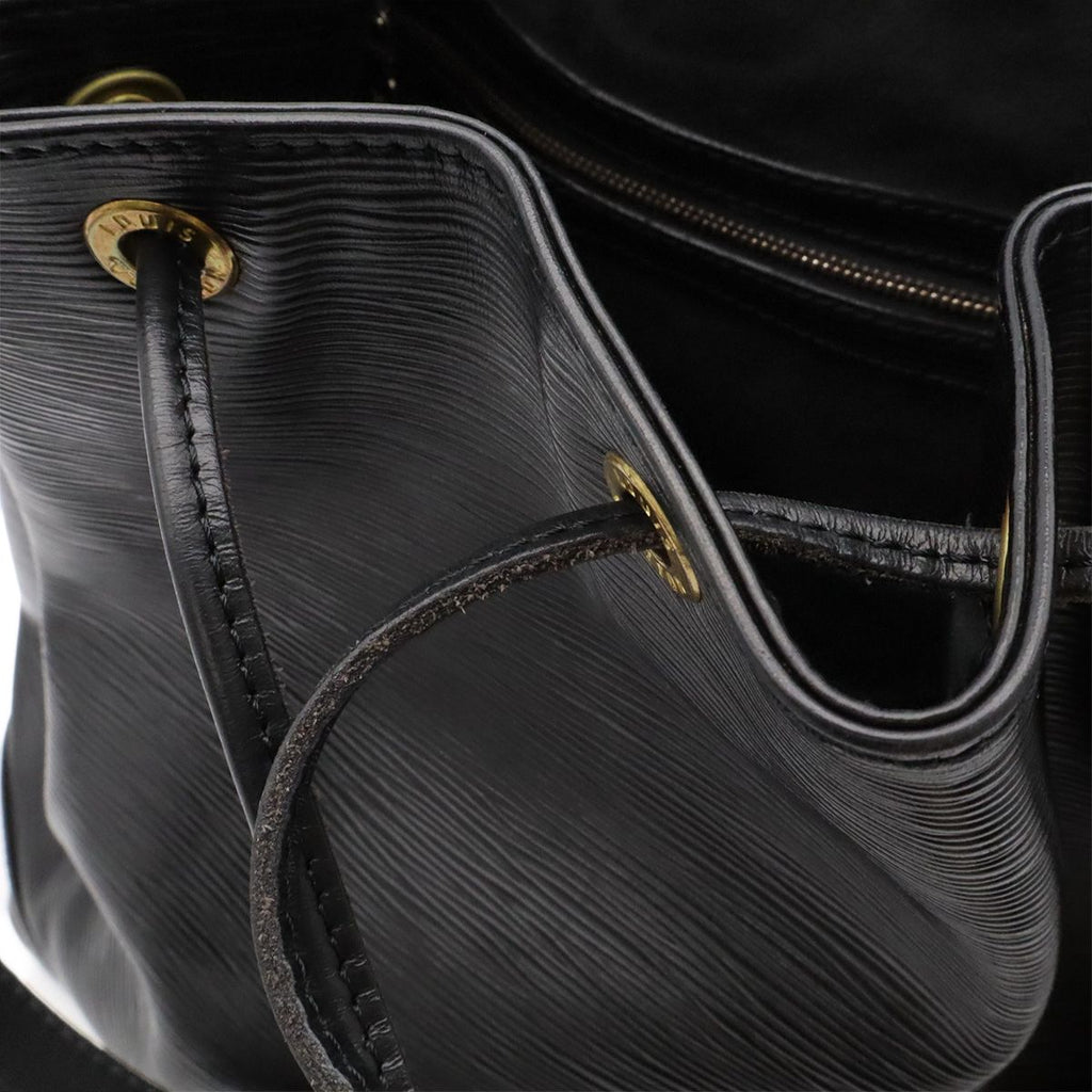 Louis Vuitton Epi Noe Shoulder Bag Drawstring Noir Black Gold — view 8