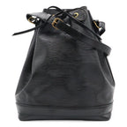 Louis Vuitton Epi Noe Shoulder Bag Drawstring Noir Black Gold