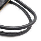 Prada Vitello Daino 2-Way Shoulder Bag Stripe Nero Black Gold — view 4