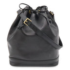 Louis Vuitton Epi Noe Shoulder Bag Drawstring Noir Black Gold