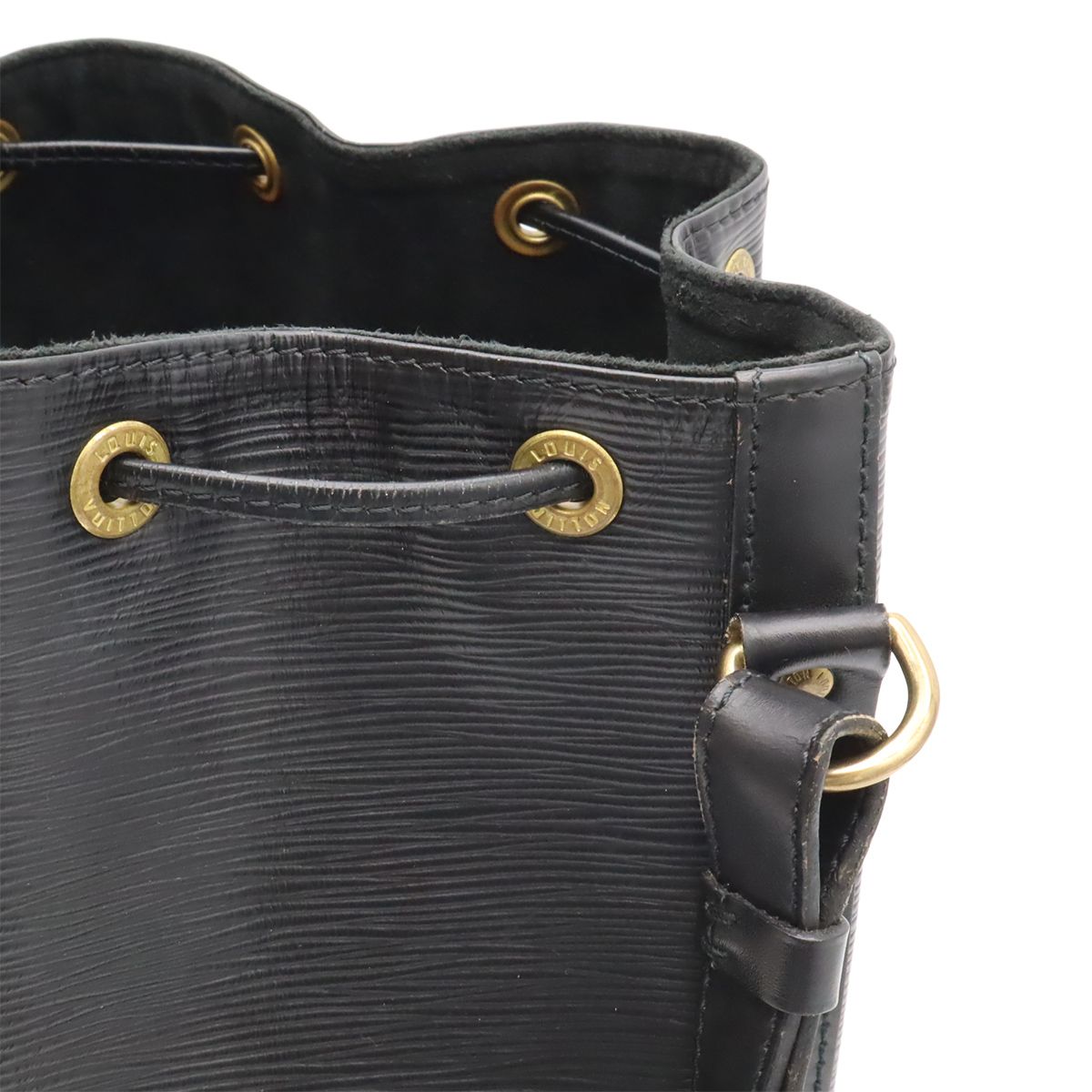 Louis Vuitton Epi Noe Shoulder Bag Drawstring Noir Black Gold — view 6