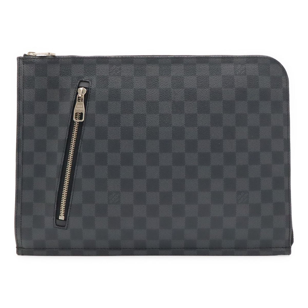 Louis Vuitton Damier Graphite Poche Document Briefcase Case Clutch