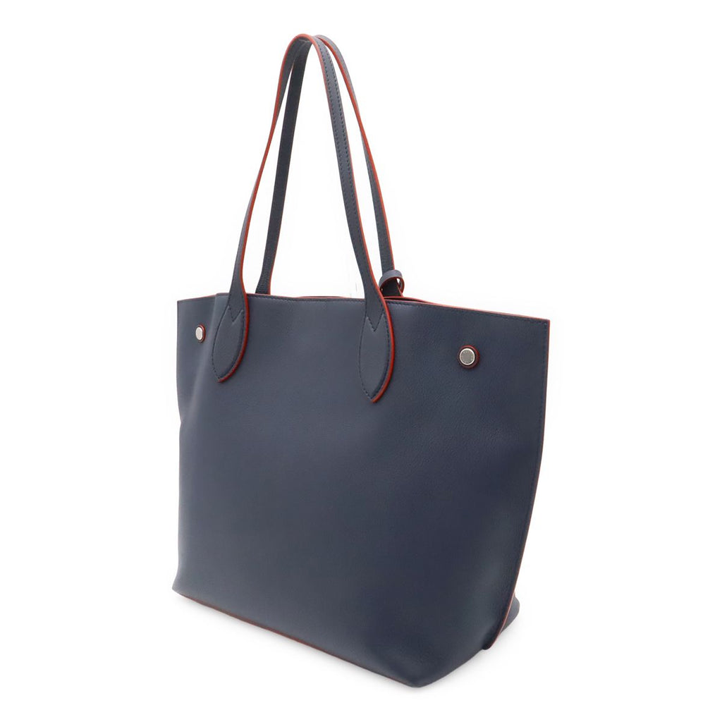 Louis Vuitton Lockme Go Tote Shoulder Turnlock Leather Marine Rouge Navy Silver — view 2