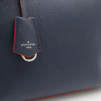 Louis Vuitton Lockme Go Tote Shoulder Turnlock Leather Marine Rouge Navy Silver — view 8
