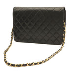 Chanel Quilted CC Logo Chain Shoulder Bag Lambskin Leather Black Gold — view 2