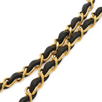 Chanel Quilted CC Logo Chain Shoulder Bag Lambskin Leather Black Gold — view 6