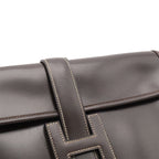 Hermes Jije PM Clutch Business Leather Dark Brown — view 5