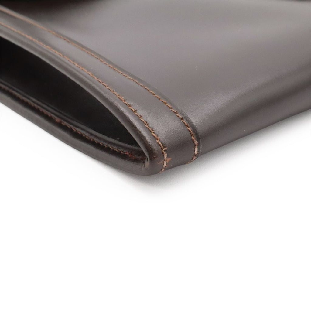 Hermes Jije PM Clutch Business Leather Dark Brown — view 3