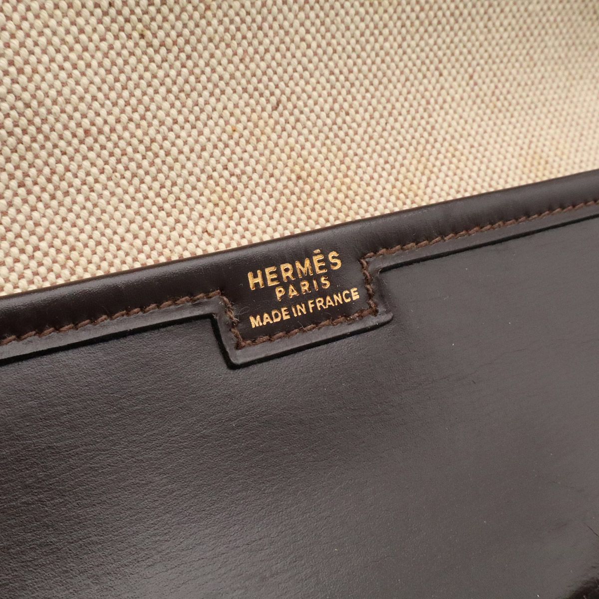 Hermes Jije PM Clutch Business Leather Dark Brown — view 7