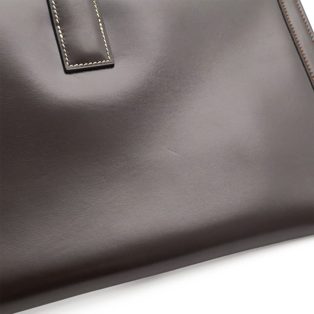 Hermes Jije PM Clutch Business Leather Dark Brown — view 4