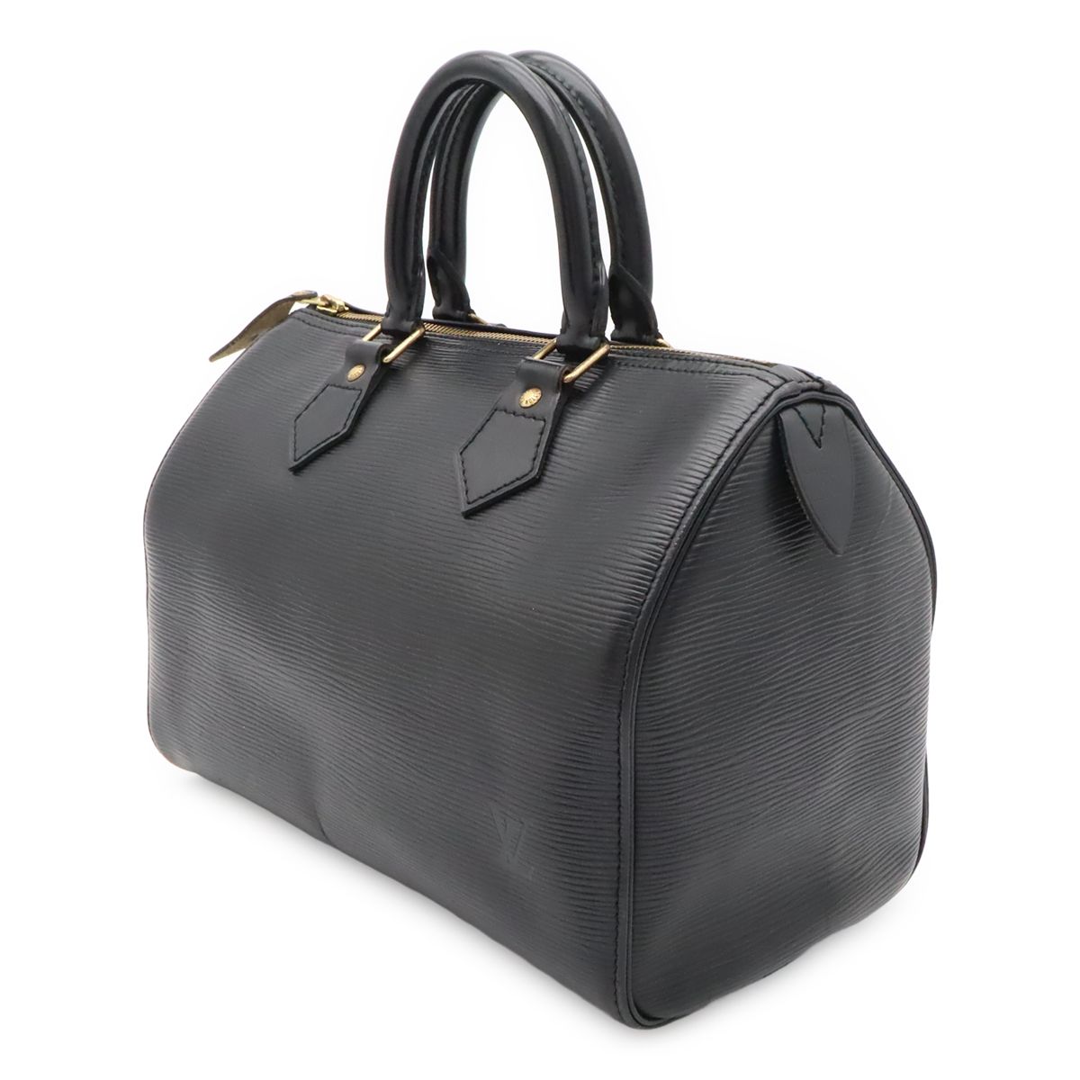 Louis Vuitton Epi Speedy 25 Mini Boston Bag Noir Black Gold — view 2
