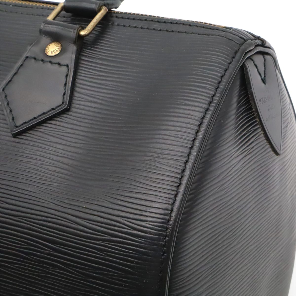 Louis Vuitton Epi Speedy 25 Mini Boston Bag Noir Black Gold — view 8