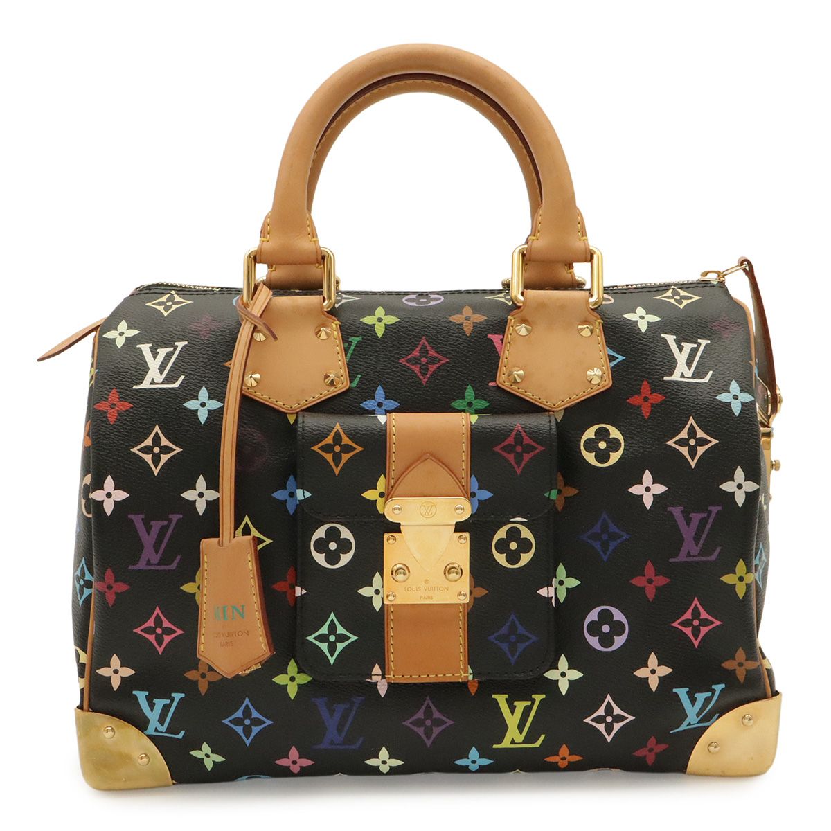 Louis Vuitton Monogram Multicolor Speedy 30 Mini Boston Bag Noir Black