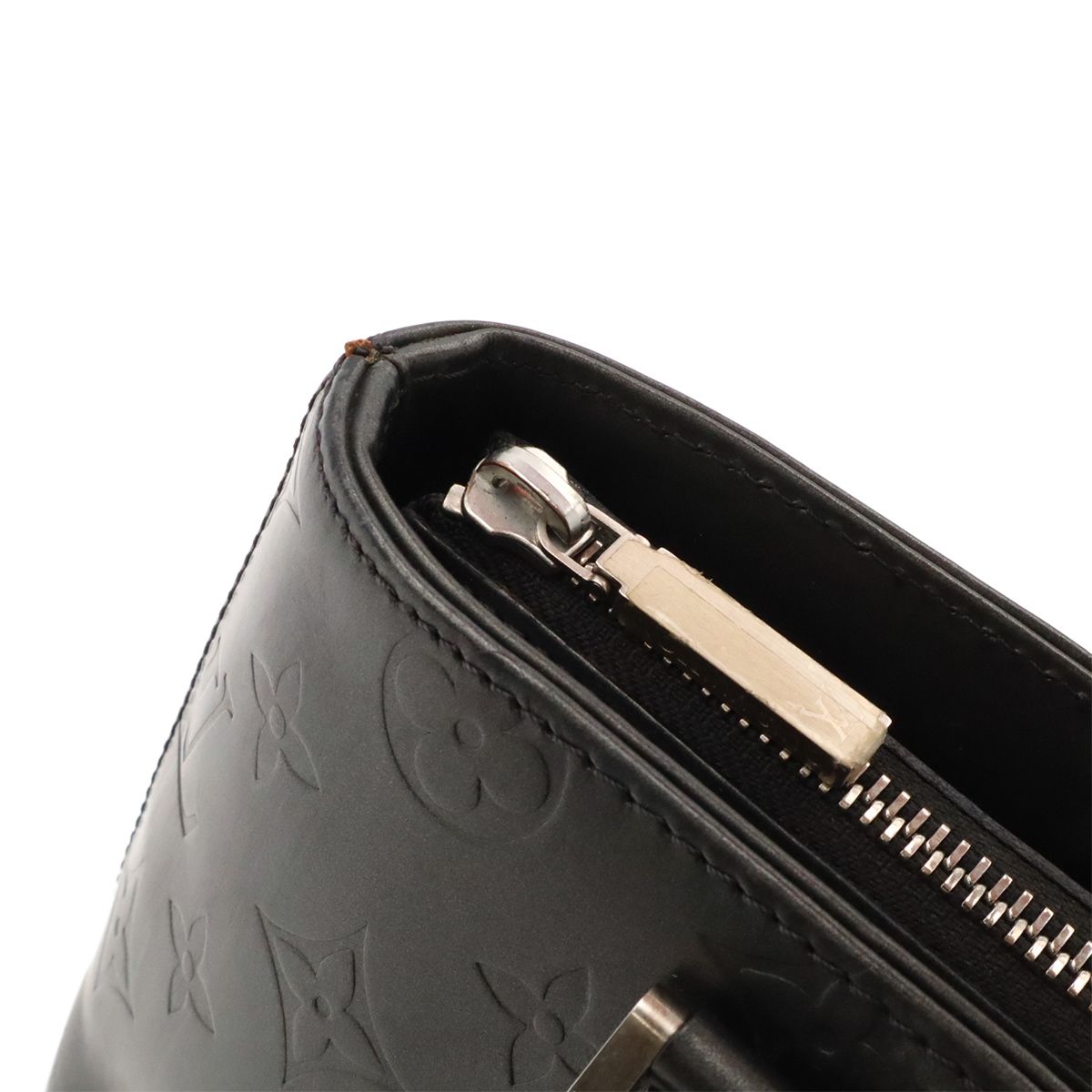 Louis Vuitton Monogram Matte Stockton Tote Shoulder Bag Leather Noir Black — view 5