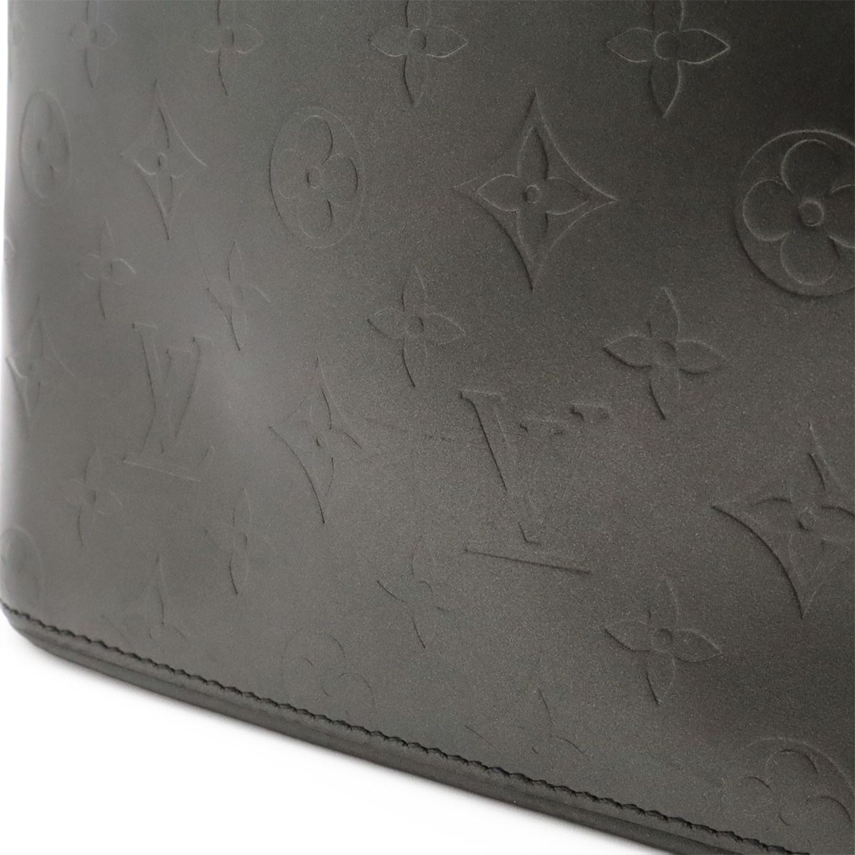 Louis Vuitton Monogram Matte Stockton Tote Shoulder Bag Leather Noir Black — view 7