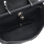 Hermes Herbag a Dos PM Backpack 2-Way Handbag Toile Officier Leather Black — view 8