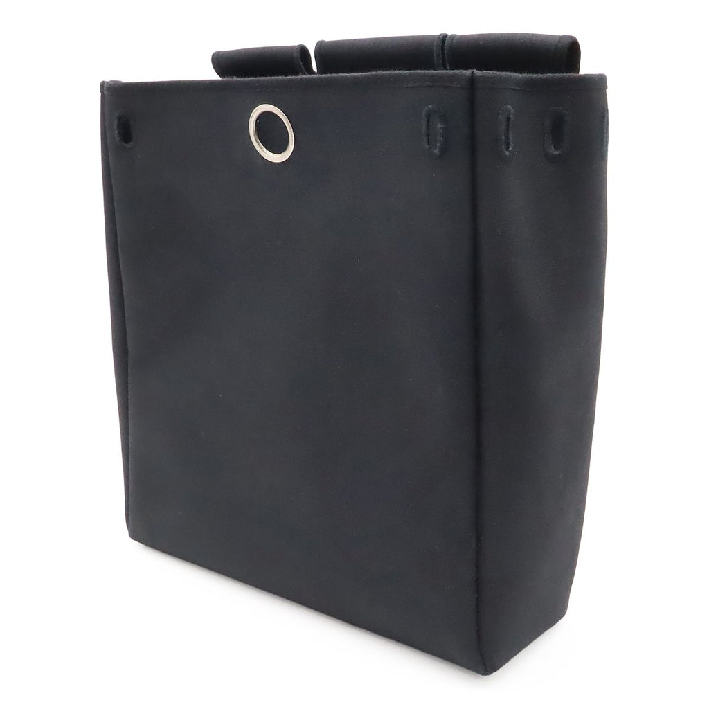 Hermes Herbag a Dos PM Backpack 2-Way Handbag Toile Officier Leather Black — view 9