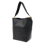 Celine Sangles Bucket Shoulder Bag Leather Black Gold — view 2
