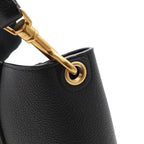 Celine Sangles Bucket Shoulder Bag Leather Black Gold — view 5