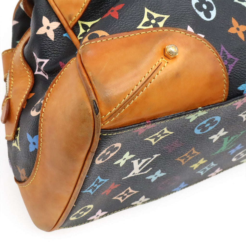 Louis Vuitton Monogram Multicolor Claudia Shoulder Bag Noir Black — view 3