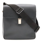 Louis Vuitton Taiga Shoulder Bag Crossbody Leather Ardoise Black