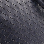 Bottega Veneta Intrecciato Business Document Purse Briefcase Leather Navy Blue — view 4