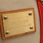 Louis Vuitton Antigua Cava PM Tote Canvas Beige Rouge — view 6
