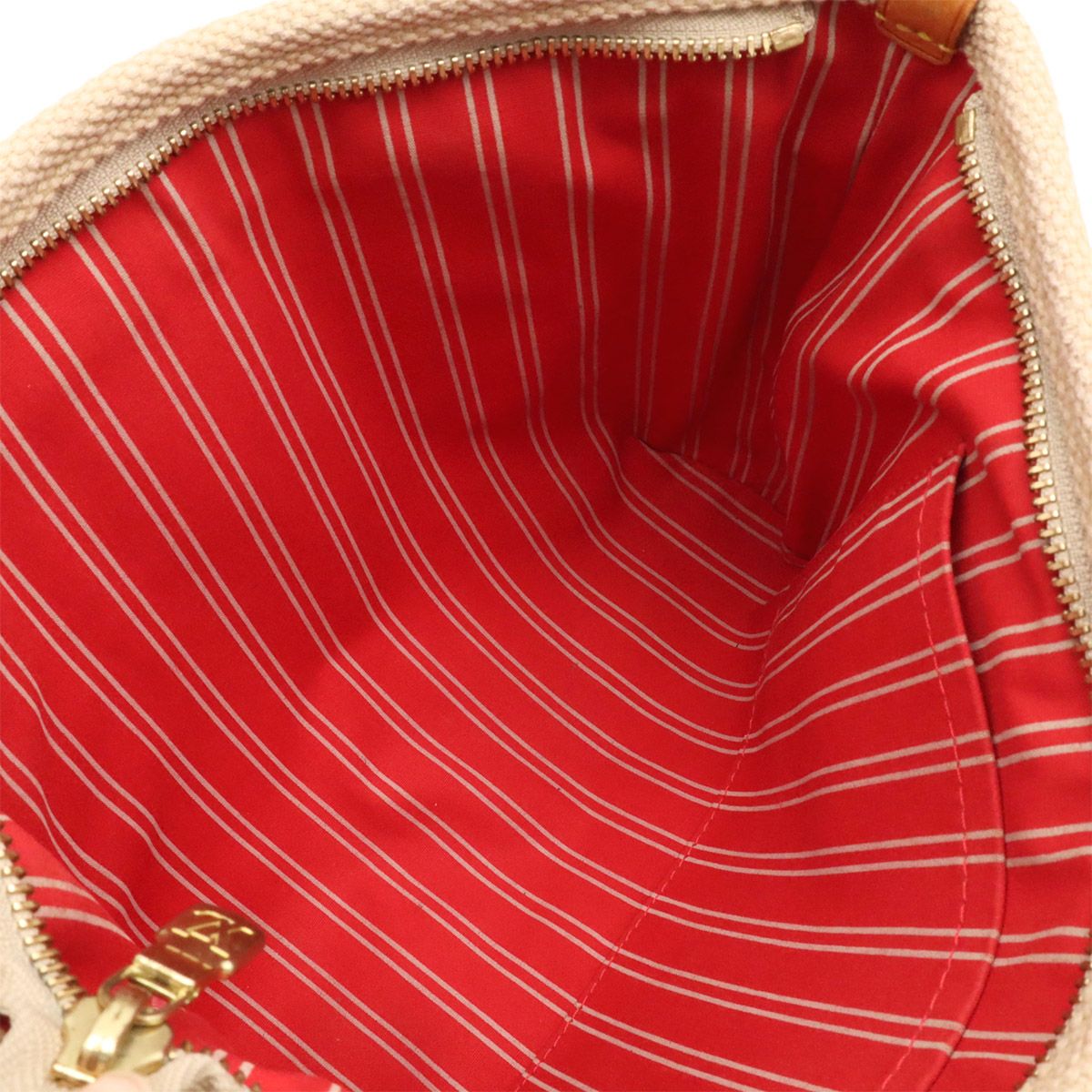 Louis Vuitton Antigua Cava PM Tote Canvas Beige Rouge — view 9