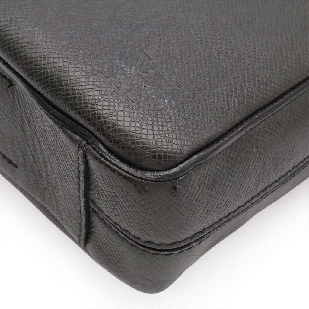 Louis Vuitton Taiga PDB PM Business Briefcase Document Purse Ardoise Black — view 3