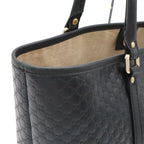 Gucci Micro Guccissima Tote Shoulder Bag Leather Black Gold — view 7