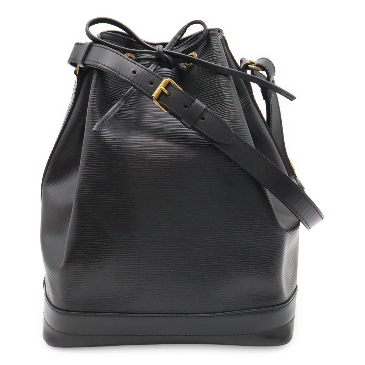 Louis Vuitton Epi Noe Shoulder Bag Drawstring Noir Black Gold