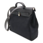 Hermes Herbag MM 2-Way Shoulder Bag Toile Officier Canvas Black — view 2