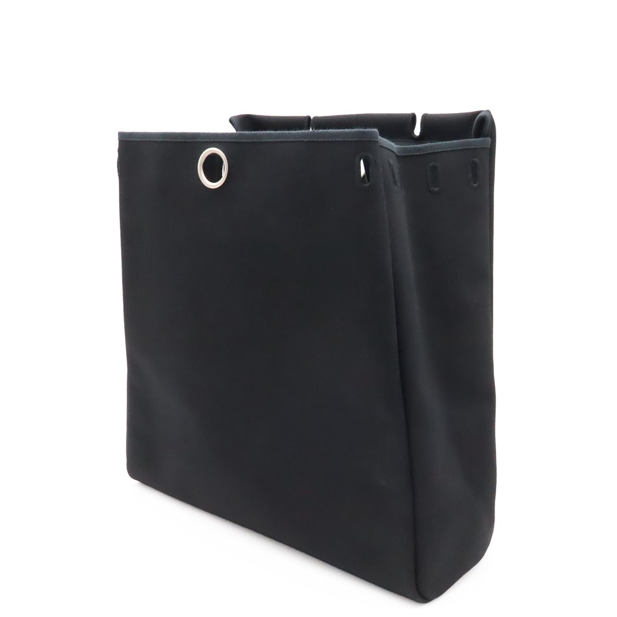 Hermes Herbag MM 2-Way Shoulder Bag Toile Officier Canvas Black — view 9