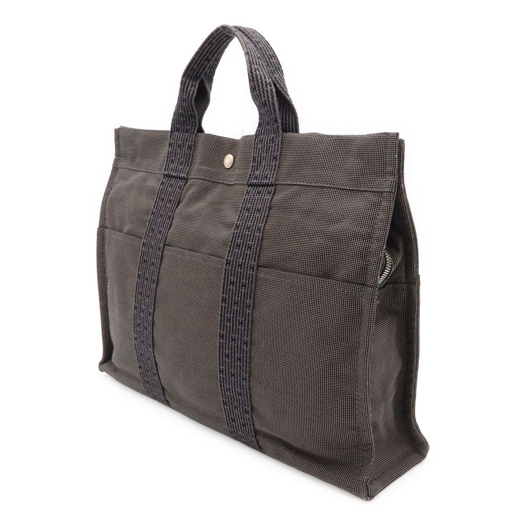 Hermes Her Line Tote MM Canvas Gray Black Silver — view 2