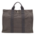 Hermes Her Line Tote MM Canvas Gray Black Silver