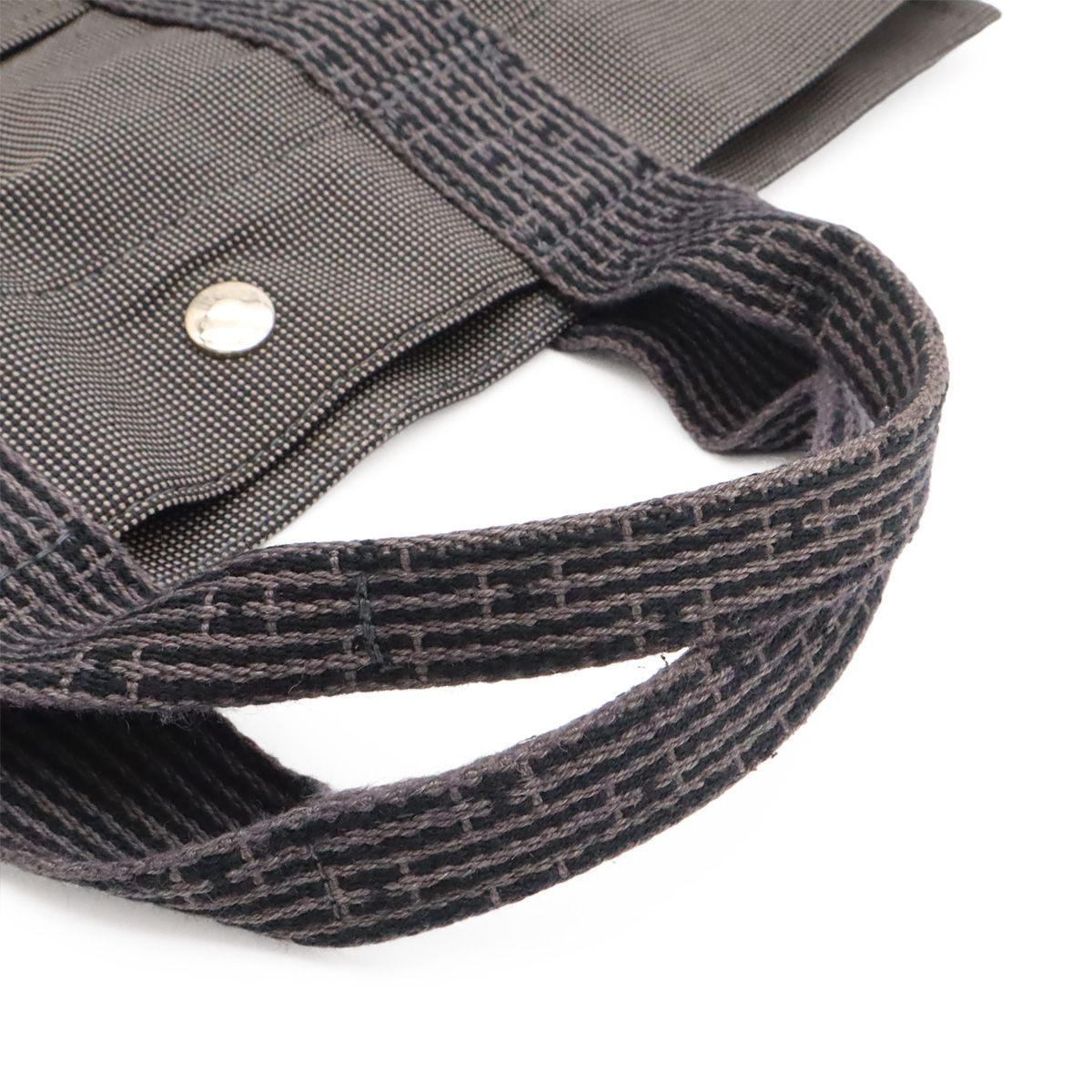 Hermes Her Line Tote MM Canvas Gray Black Silver — view 4