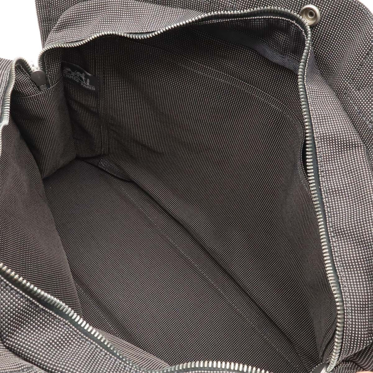 Hermes Her Line Tote MM Canvas Gray Black Silver — view 6