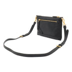 Prada Shoulder Bag Pochette Crossbody 2-Way Clutch Vitello Daino Leather Nero — view 2