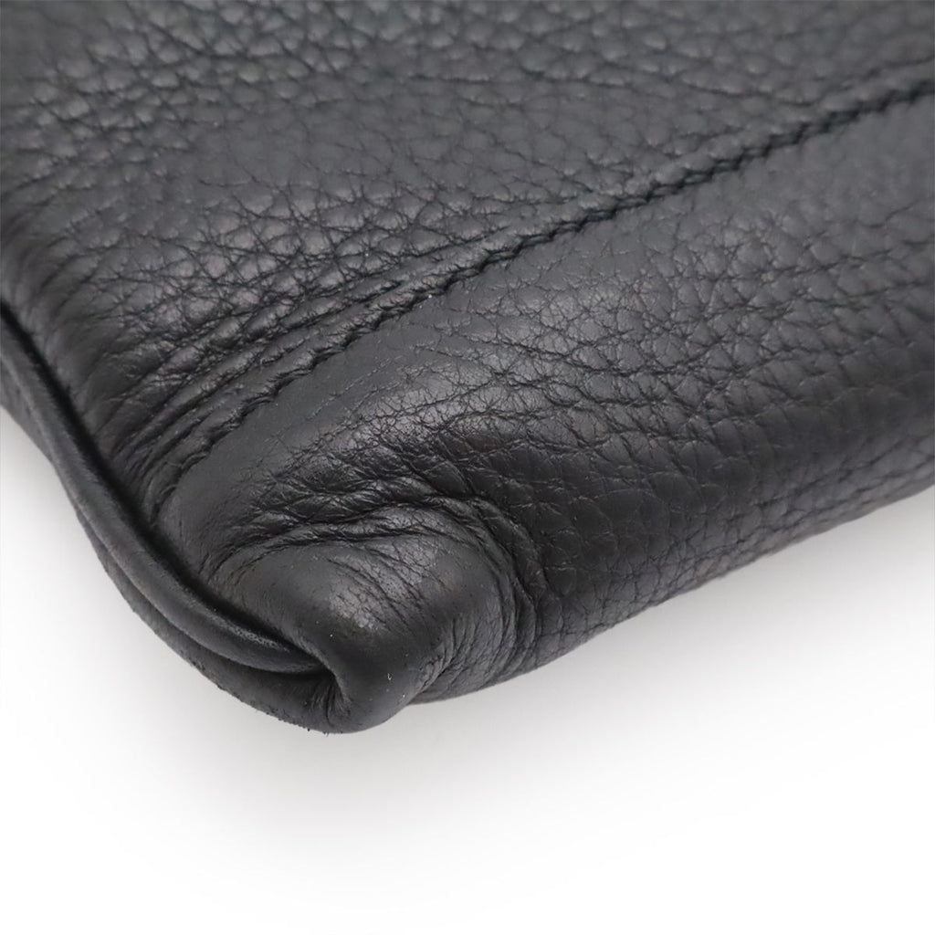 Prada Shoulder Bag Pochette Crossbody 2-Way Clutch Vitello Daino Leather Nero — view 3
