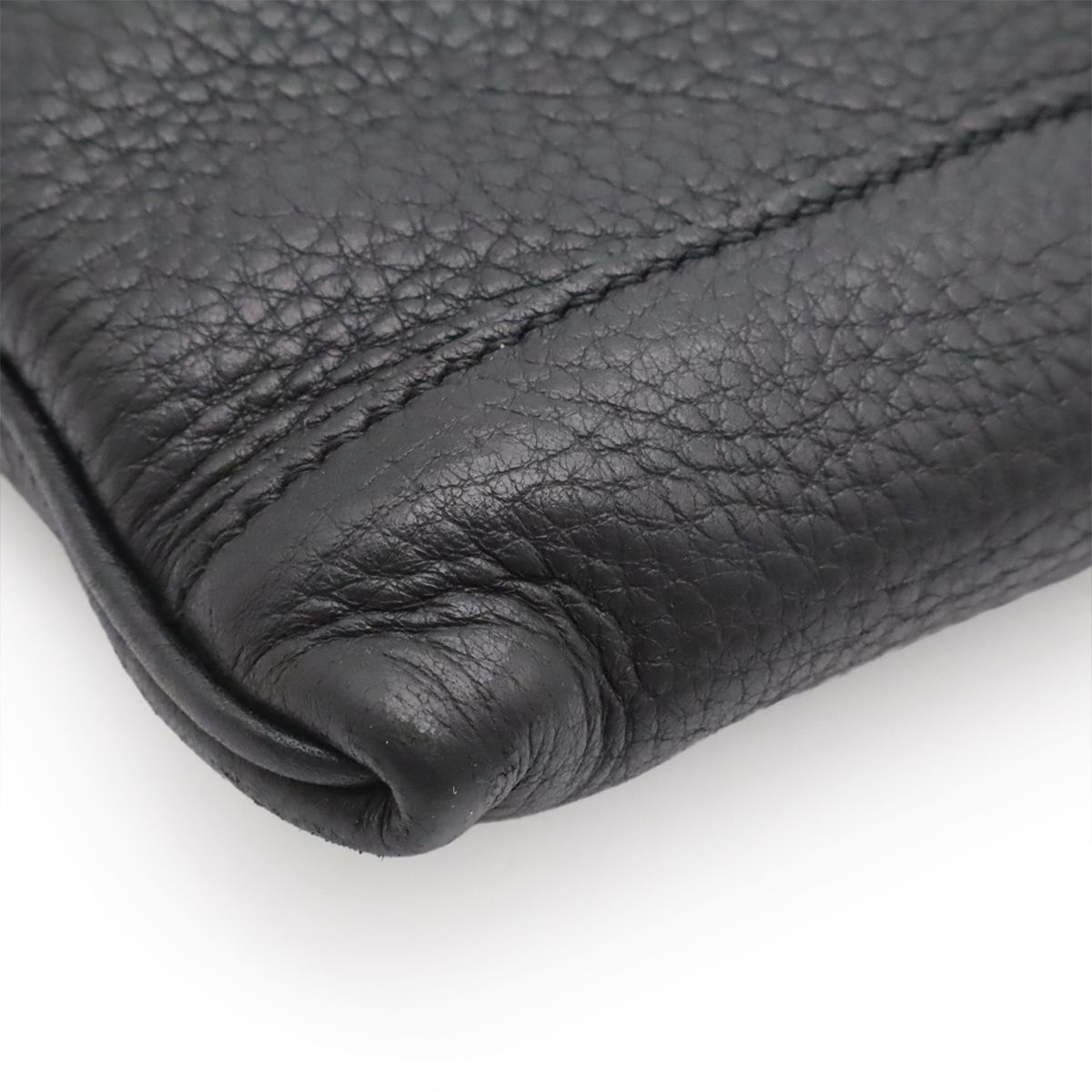 Prada Shoulder Bag Pochette Crossbody 2-Way Clutch Vitello Daino Leather Nero — view 3