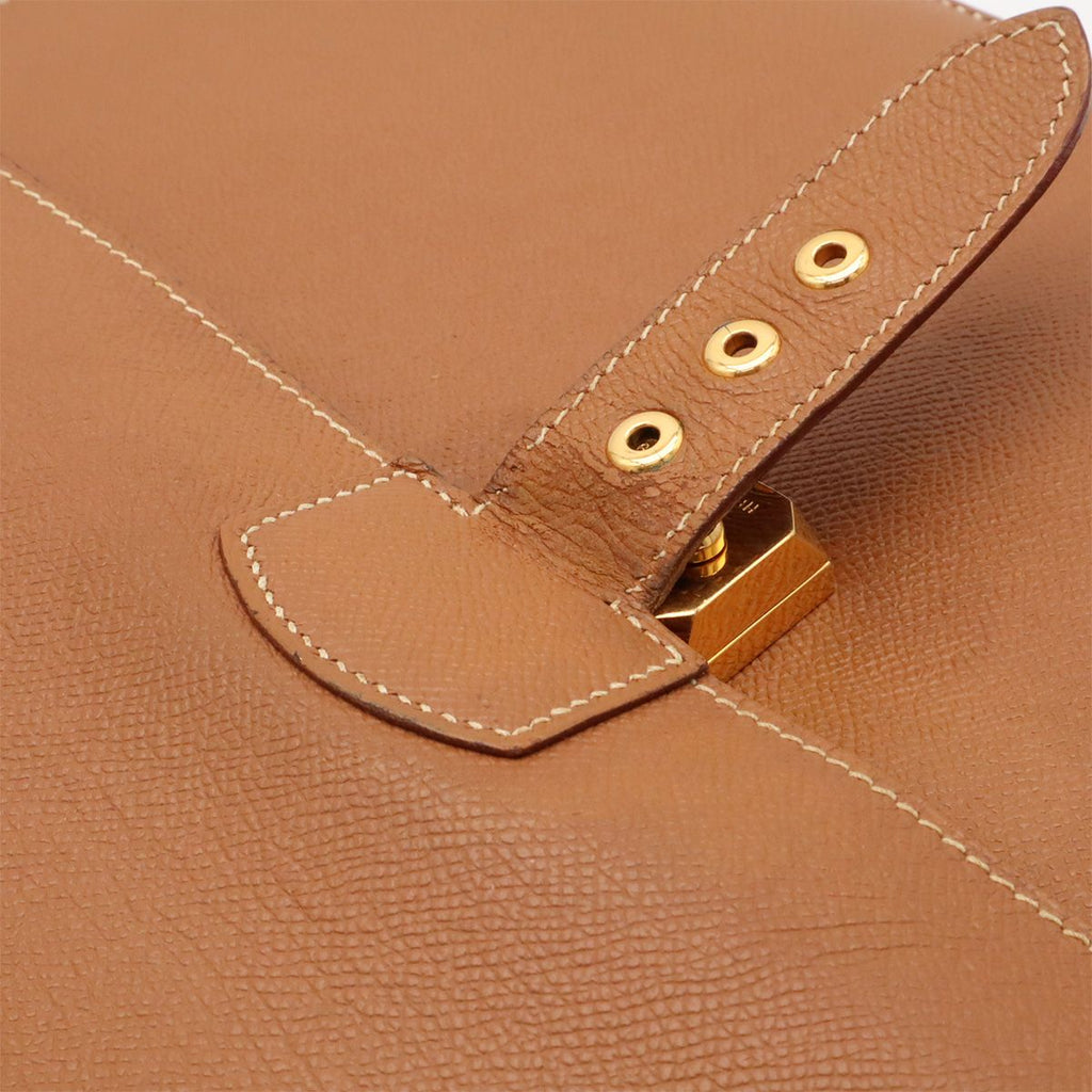 Hermes Sac a Depeches 38 Business Briefcase Document Purse Veau Epsom Brown Gold — view 6