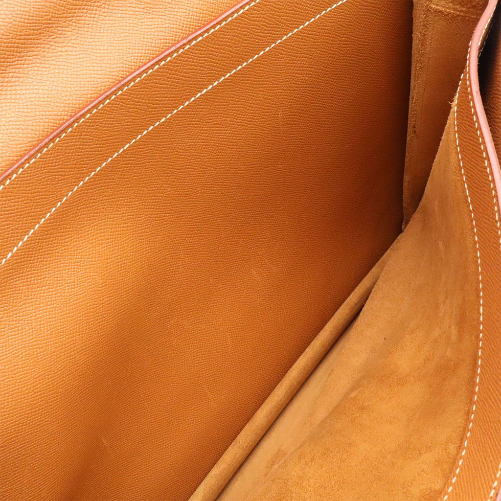 Hermes Sac a Depeches 38 Business Briefcase Document Purse Veau Epsom Brown Gold — view 9