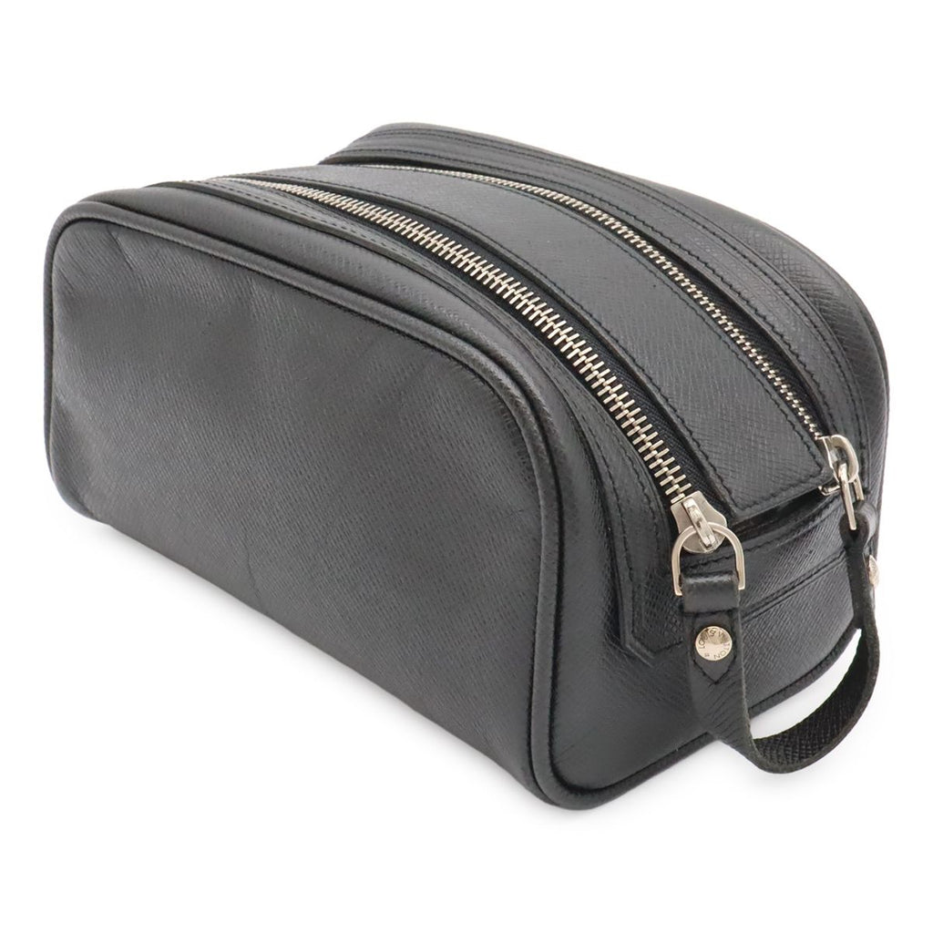 Louis Vuitton Taiga Trousse Yvan Clutch Pouch Leather Ardoise Black — view 2