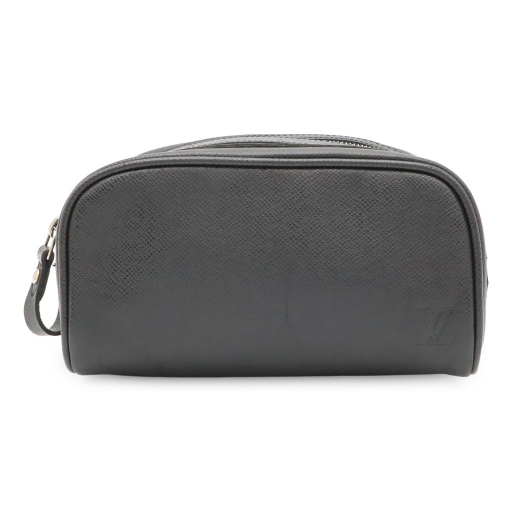 Louis Vuitton Taiga Trousse Yvan Clutch Pouch Leather Ardoise Black