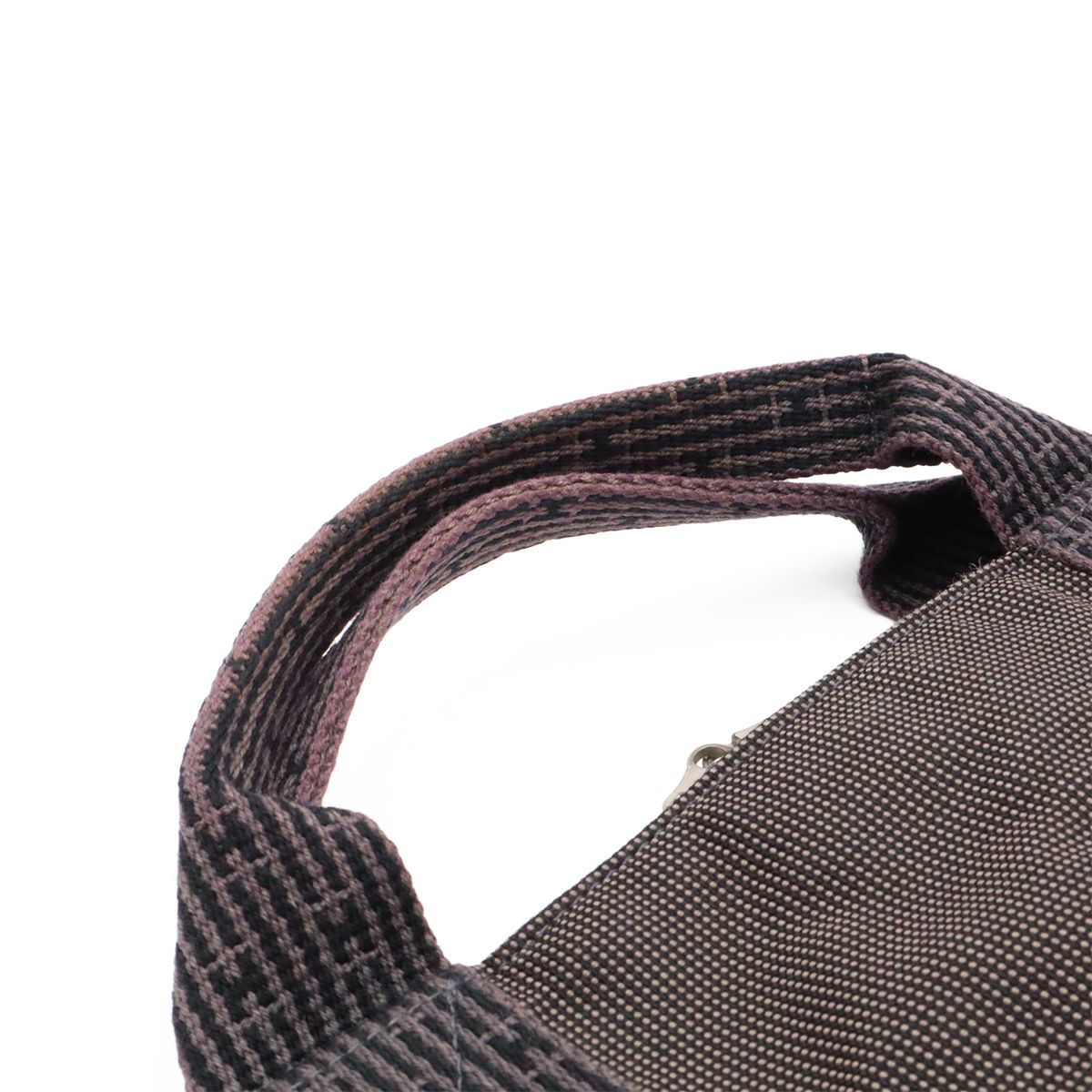 Hermes Her Line Porte Documents Briefcase Purse 3 Handbag Nylon Canvas Gray — view 4