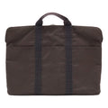 Hermes Her Line Porte Documents Briefcase Purse 3 Handbag Nylon Canvas Gray